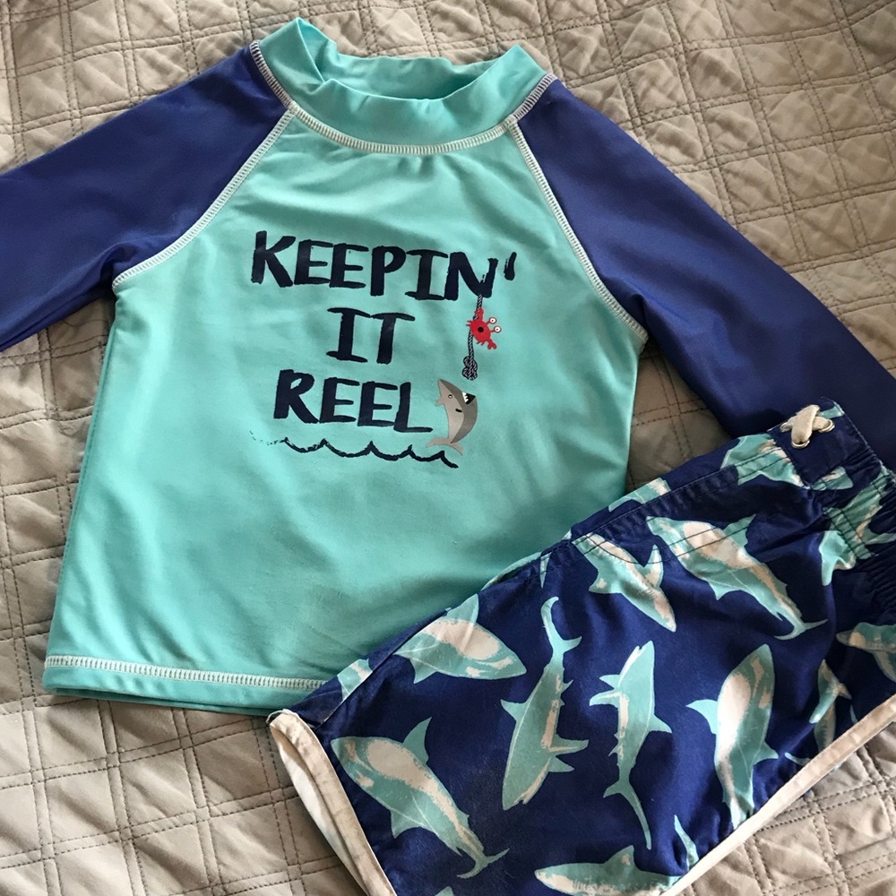 Boys 4T Swim suit set! Summer is here!!!